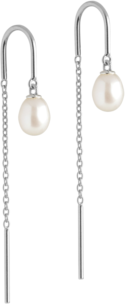 Se ENAMEL Copenhagen Earring, Eleanor Pearl 45 x 8 mm - Ørehænger hos Magasin ved Magasin