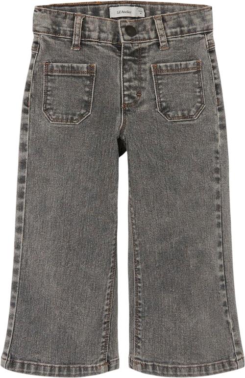 Lil' Atelier Nmfbella HW Wide Jeans 4544ms LIL Str 92 - Light Grey Denim Jeans Denim hos Magasin