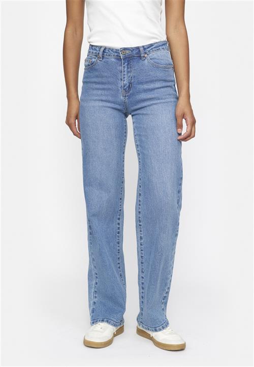 Soft Rebels Srwilla Midwaist Wide Jeans Kvinde True Blue Boyfriend Jeans Regular Fit Str XS - hos Magasin