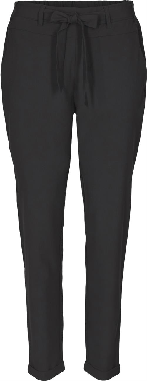 Kaffe Jillian Belt Pants Kvinde Sort Bukser Med Smalle Ben Str 34 - hos Magasin