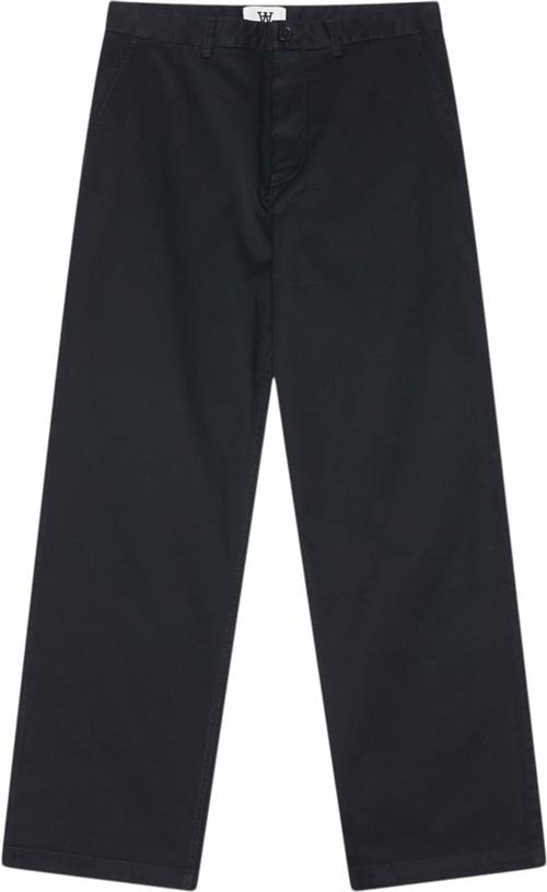 Wood Wood Silas Classic Trousers Mand Black Chinos Str 33 - Bomuld hos Magasin