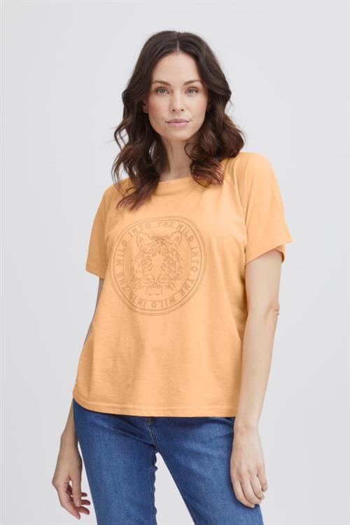 Se Fransa Frelina TEE 2 Kvinde Apricot Wash Mix Kortærmede T-shirts Str XXL - hos Magasin ved Magasin