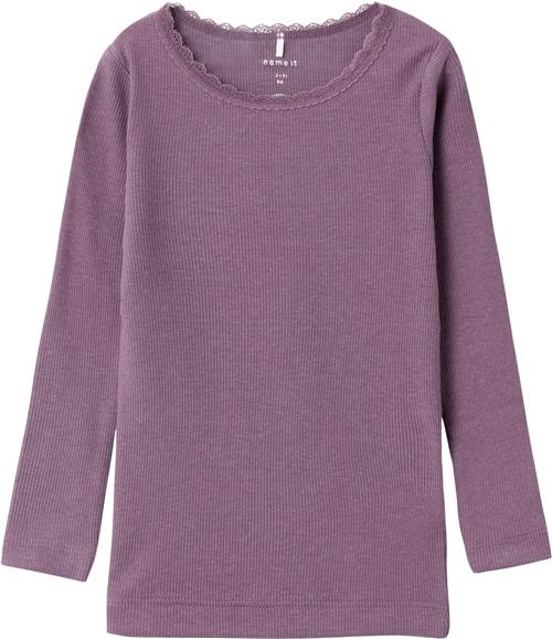 Se Name It Nmfkab LS TOP Noos Str 110 - Arctic Dusk Langærmede T-shirts hos Magasin ved Magasin