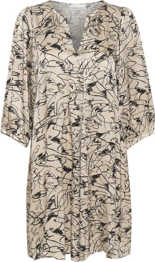 Karen by Simonsen Marbellakb Indie Dress Kvinde Marbella Print Peyote Midi Kjoler Str 44 - hos Magasin