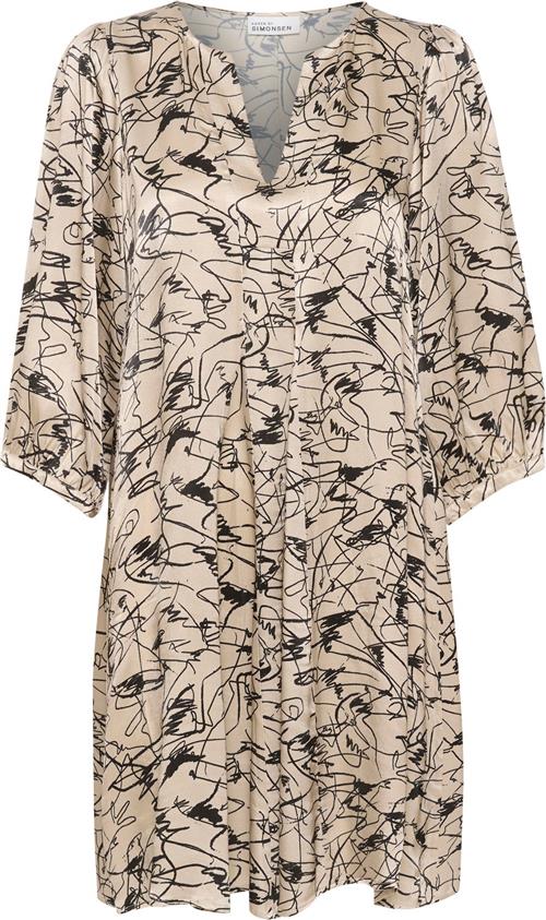 Karen by Simonsen Marbellakb Indie Dress Kvinde Marbella Print Peyote Midi Kjoler Str 34 - hos Magasin