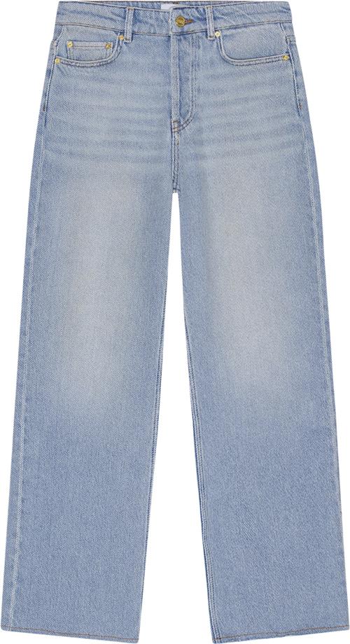 Ganni Overdyed Heavy Denim Izey Kvinde Tint Wash Wide Jeans Str 29 Denim - hos Magasin