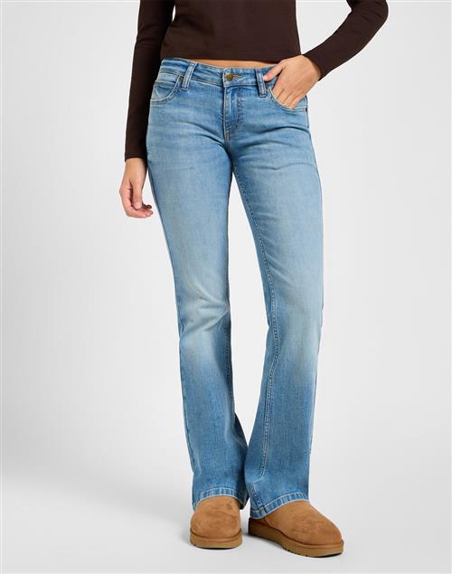 Se Lee Jessica Kvinde Blå Flared Jeans Str 32/33 - Denim hos Magasin ved Magasin