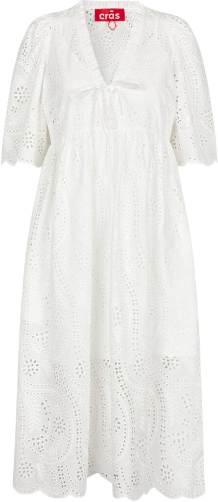 Cras Breezecras Dress Kvinde White Midi Kjoler Str 42 - hos Magasin