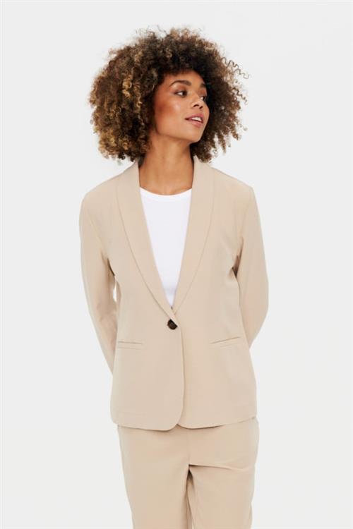 Saint Tropez Celestsz Blazer Kvinde Cement Blazere Regular Fit Str L - hos Magasin