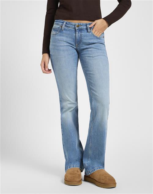 Se Lee Jessica Kvinde Blå Flared Jeans Str 31/33 - Denim hos Magasin ved Magasin