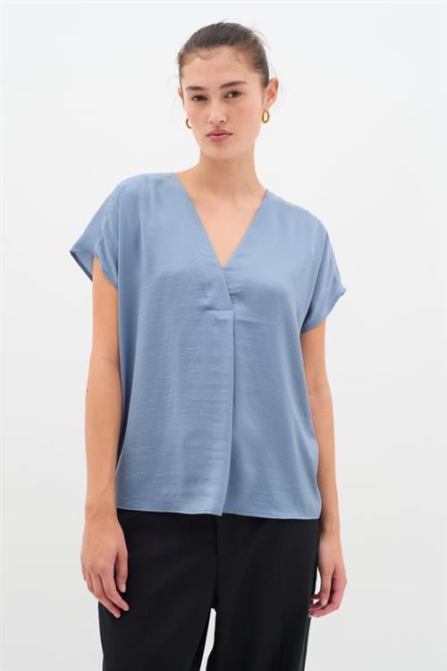 Se InWear Rindaiw Top Kvinde Flint Stone Kortærmede Bluser Loose Fit Str 42 - hos Magasin ved Magasin