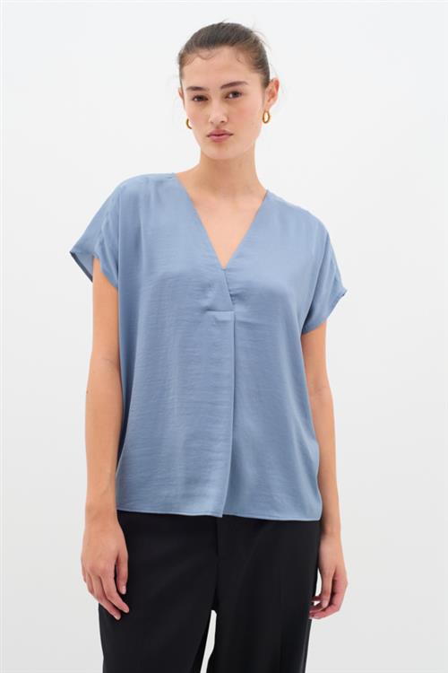 Se InWear Rindaiw Top Kvinde Flint Stone Kortærmede Bluser Loose Fit Str 36 - hos Magasin ved Magasin