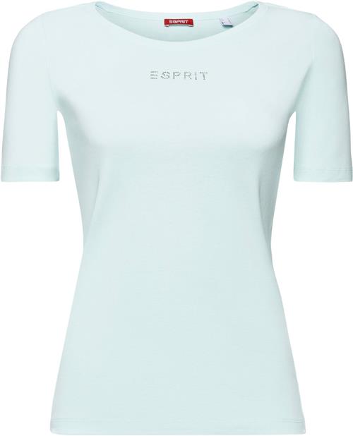 Se Esprit F_Rhinstone tee Kvinde Light Aqua Green Kortærmede T-shirts Str S - hos Magasin ved Magasin