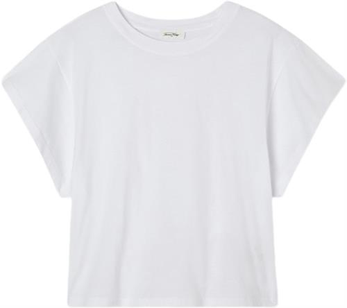 American Vintage Vup02bh24 Kvinde White Kortærmede T-shirts Str S - Bomuld hos Magasin