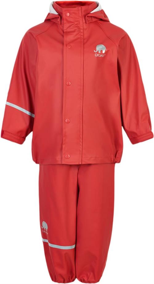 Se CeLaVi Basic Rainwear set Solid PU Str 80 Unisex - Baked Apple Regntøj hos Magasin ved Magasin