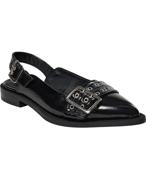 Pavement Saso Slingback Kvinde Black Patent Ballerinaer Str 40 - Læder hos Magasin