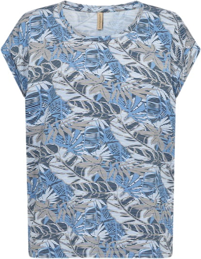 soyaconcept Scgalina 38 Kvinde 6245c Crystal Blue Combi Kortærmede T-shirts Str S - Polyester hos Magasin