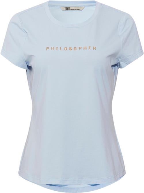 PBO ¤ Philosopher Tshirt ¤ Kvinde Sky Blue Kortærmede T-shirts Str S - hos Magasin