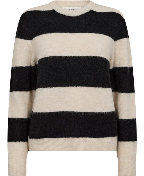 InWear Harrietiw Stripe Pullover Kvinde Black/vanilla Sweaters Regular Fit Str XL - hos Magasin