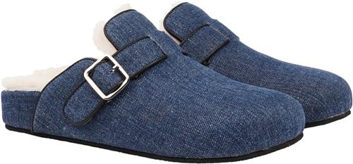 Se Lovelies Nesso Skin Mules With Adjustable Bucket Kvinde Denim Flade Sandaler Str 41 - Gummi hos Magasin ved Magasin