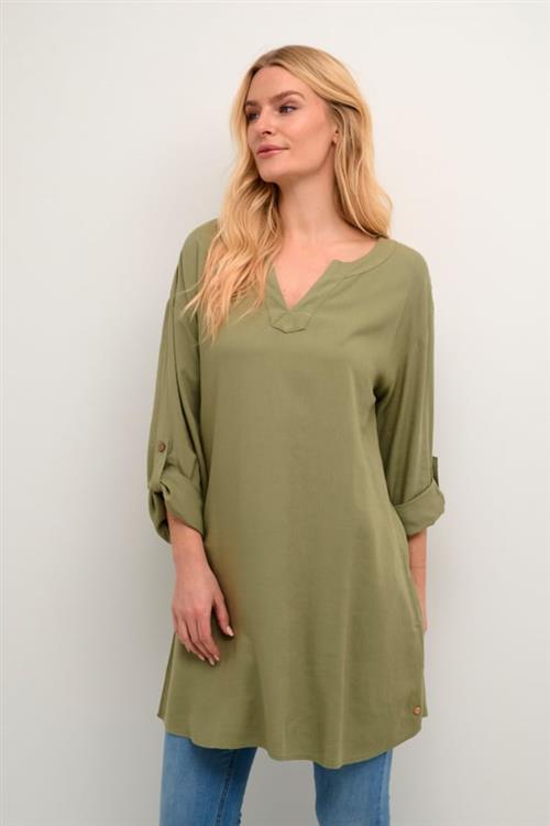 Cream Crventa Tunic Kvinde Oil Green Tunikaer Str 40 - hos Magasin