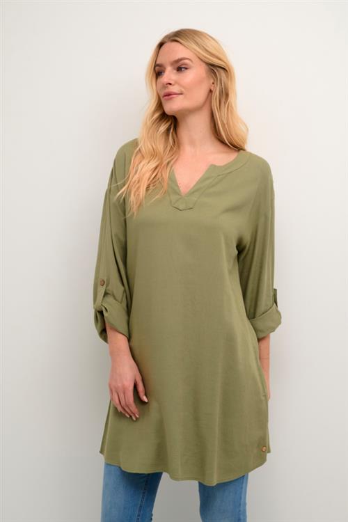 Se Cream Crventa Tunic Kvinde Oil Green Tunikaer Str 42 - hos Magasin ved Magasin