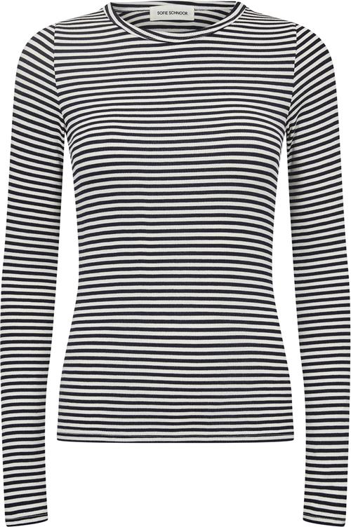 Se Sofie Schnoor Tshirt Long Sleeve Kvinde Navy Striped Langærmede T-shirts Str L - hos Magasin ved Magasin