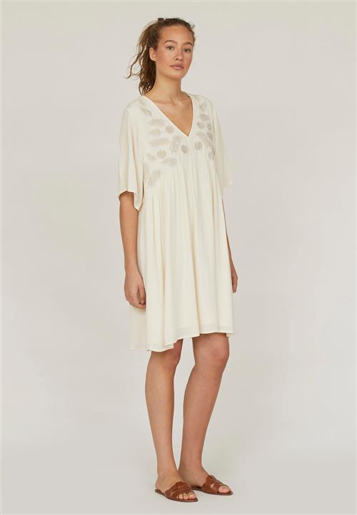 SisterS Point Inzadr Kvinde Cream/bamboo Midi Kjoler Str XS - hos Magasin