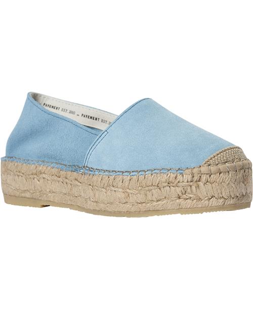 Pavement Ida Kvinde Pastel Blue Suede Espadrillos Str 38 - Læder hos Magasin