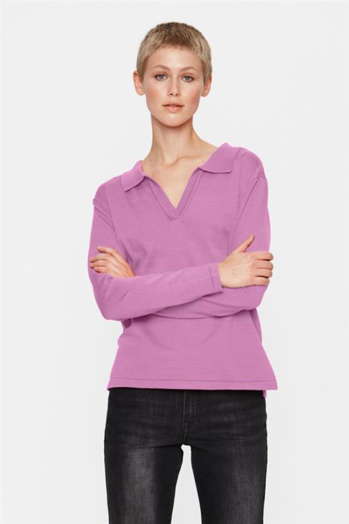 Se Saint Tropez Milasz Polo Pullover Kvinde Mulberry Langærmede Bluser Str L - hos Magasin ved Magasin