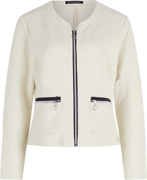 Se Betty Barclay Sweat Jacke Kurz Kvinde Pastel Sand Langærmede Bluser Str 46 - hos Magasin ved Magasin