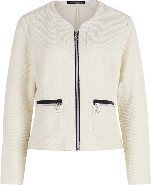 Betty Barclay Sweat Jacke Kurz Kvinde Pastel Sand Langærmede Bluser Str 42 - hos Magasin