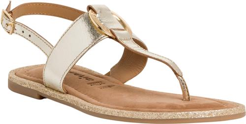 Se Tamaris 128154-42 Kvinde Light Gold Flade Sandaler Str 38 - hos Magasin ved Magasin