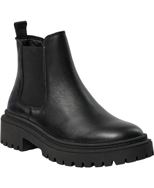 Cashott Caslea Chelsea Boot W. Inside Zip Leather Kvinde Black Chelsea Boots Str 37 - hos Magasin