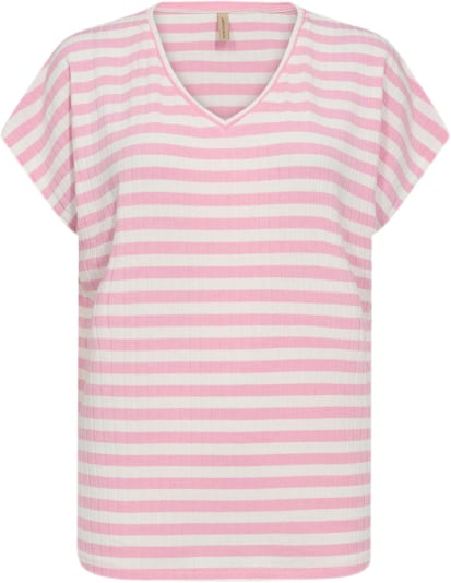 Se soyaconcept Sckaiza 3 Kvinde 4615c Pink Combi Kortærmede T-shirts Str S - Polyester hos Magasin ved Magasin