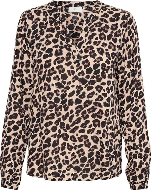 Se Kaffe Kamarta Tilly Blouse Kvinde Leopard Print Langærmede Bluser Str 36 - hos Magasin ved Magasin