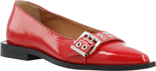 Bianco Biavictoria Buckle Ballet Flat Nappalak Kvinde Red Nappalak Ballerinaer Str 37 - hos Magasin