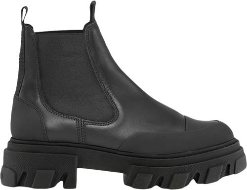 Se Ganni Cleated Low Chelsea Boot Black Stit Kvinde Black Chelsea Boots Str 37 - hos Magasin ved Magasin