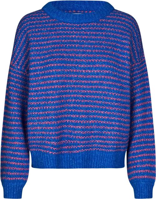 Lollys Laundry Terryll Knit Jumper LS Kvinde Blue Sweaters Str XS - hos Magasin