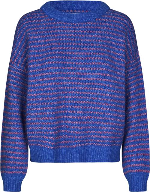 Lollys Laundry Terryll Knit Jumper LS Kvinde Blue Sweaters Str XXL - hos Magasin