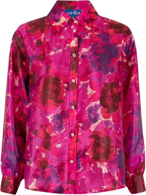 Cras Ginacras Shirt Kvinde Pink Garden Langærmede Skjorter Loose Fit Str 38 - Polyester hos Magasin