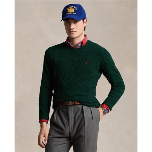 Polo Ralph Lauren 2/15 Wool/cash Rwslsl-plo Mand Moss Agate Sweaters Str S - Uld hos Magasin