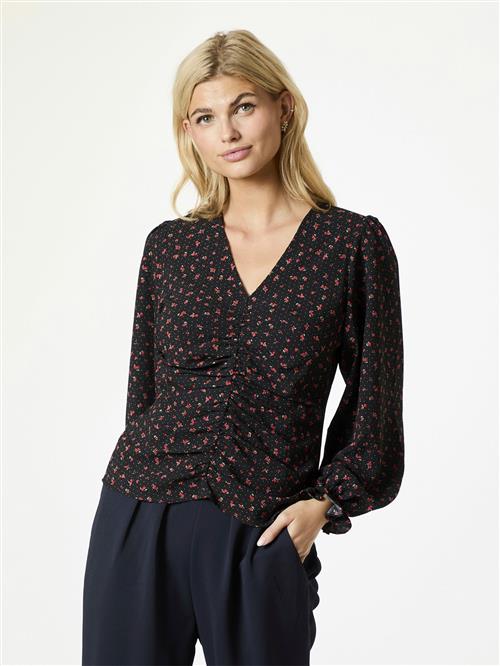 Se Neo Noir Katinka Floral Dots Blouse Kvinde Black Langærmede Bluser Str 40 - hos Magasin ved Magasin