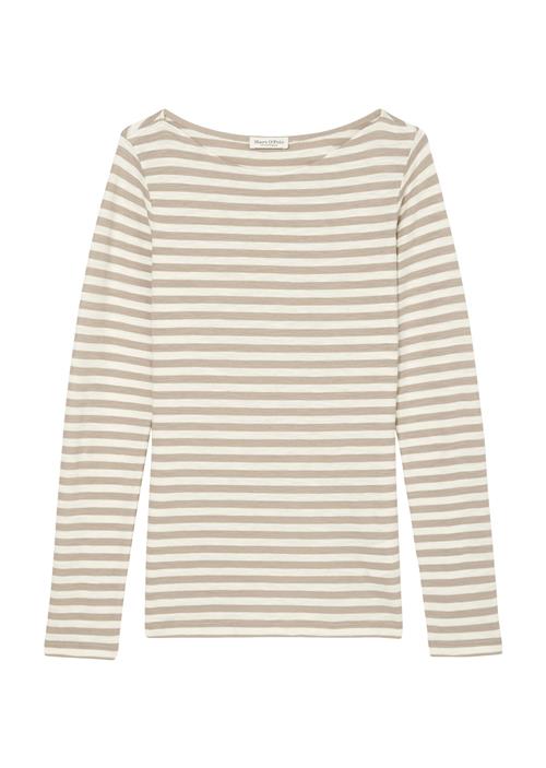 Marc O’Polo Tshirt, Long Sleeve, Boat Neck, st Kvinde Multi/ Chalky Mauve Langærmede T-shirts Str XL - hos Magasin