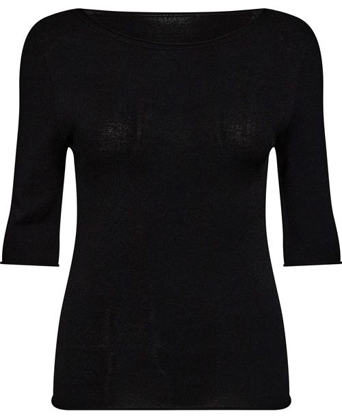 Wolford Viscose Knit Top Short Sleeves Kvinde Sort Toppe Str XS - hos Magasin