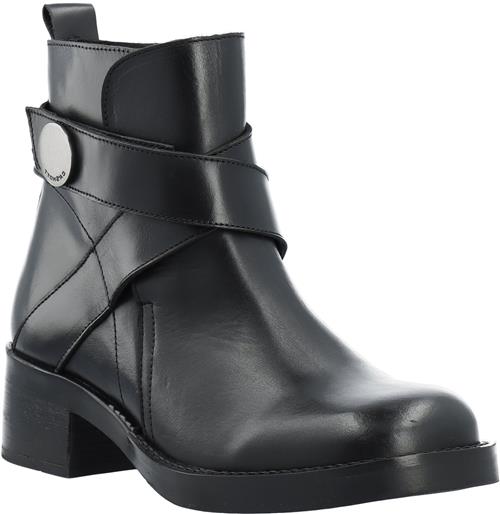 Cashott Casjosefine Zip Boot Leather Kvinde Black Støvletter Str 41 - hos Magasin