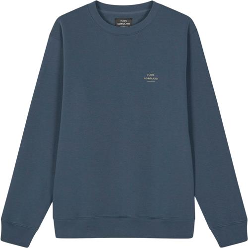 Se Mads Nørgaard - Copenhagen Standard Crew Logo Sweat Mand Blå Sweatshirts Str L - hos Magasin ved Magasin