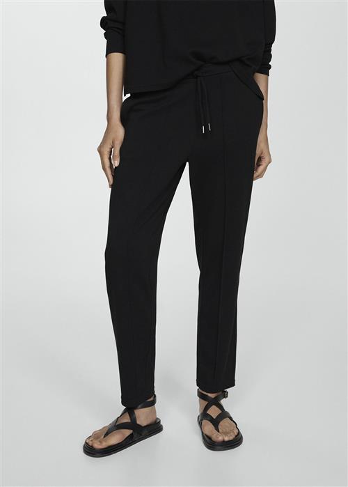 MANGO Jogger Seams Pants Kvinde Black Bukser Str XL - hos Magasin