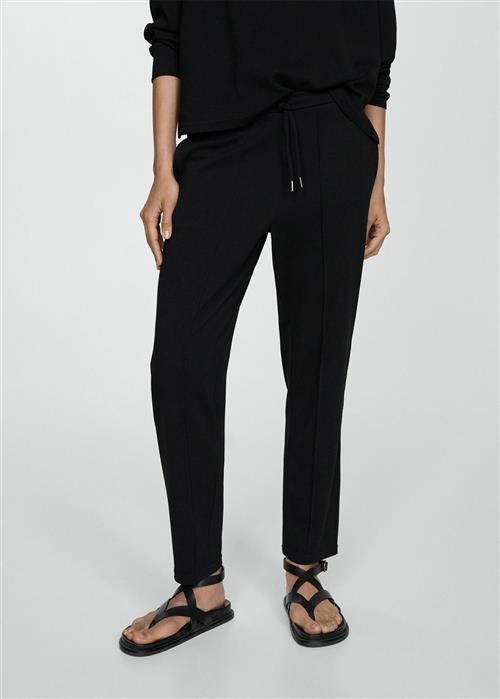 MANGO Jogger Seams Pants Kvinde Black Bukser Str XXS - hos Magasin