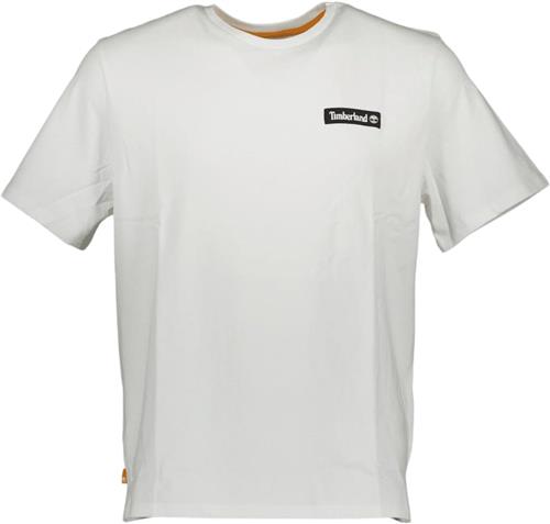 Se TIMBERLAND SS Woven Badge TEE Mand White Kortærmede T-shirts Str L - Bomuld hos Magasin ved Magasin